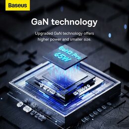 Rychlonabíječka do sítě Baseus GaN3 Pro, 2x USB-C, 2x USB + AC 65W černá
