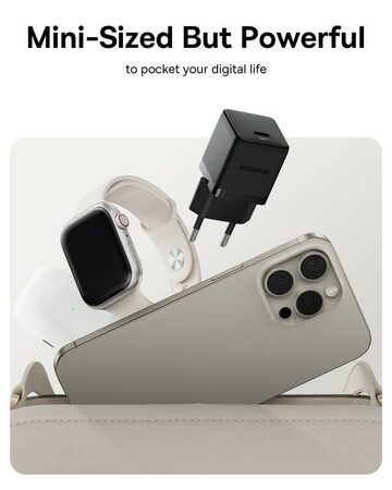 Rychlonabíječka do sítě Baseus Palm 20W USB-C PD QC 3.0 černá