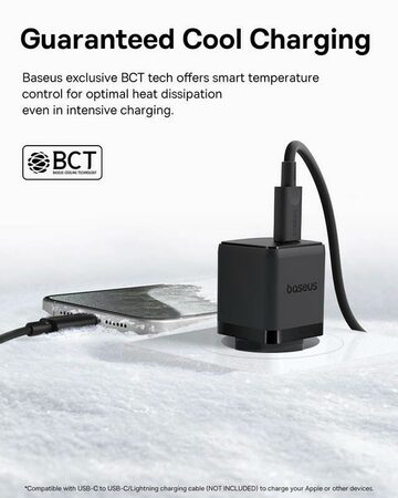 Rychlonabíječka do sítě Baseus Palm 20W USB-C PD QC 3.0 černá