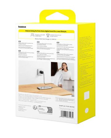 Rychlonabíječka do sítě Baseus Palm 20W USB-C PD QC 3.0 černá