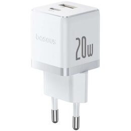 Rychlonabíječka do sítě Baseus Palm 20W 1xUSB 1xUSB-C PD QC 3.0 bílá