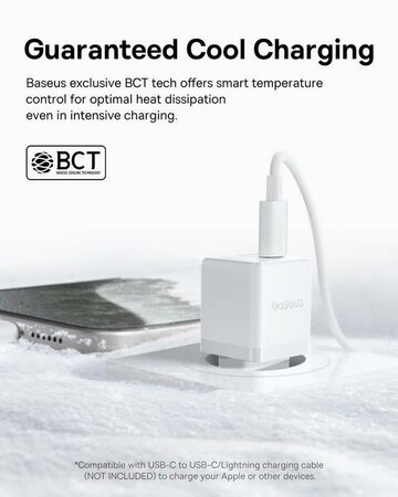 Rychlonabíječka do sítě Baseus Palm 20W 1xUSB 1xUSB-C PD QC 3.0 bílá