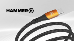 Kabel Hammer USB-C/USB-C 100W 1m černý