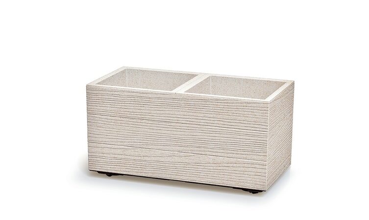Květináč Prosperplast MADERA CASE eco wood 57,7 cm bílý eco