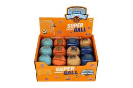 Míček extrémně skákací basketbalový pěna 6cm 4 barev 24ks v boxu