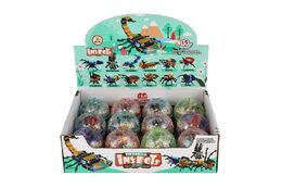 Stavebnice brouk plast 6cm mix druhů v kouli 12ks v boxu