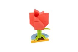 Stavebnice mini květina plast 6cm mix druhů v kouli 12ks v boxu