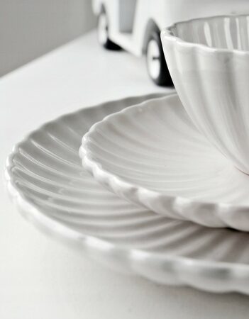 HIT Jídelní sada talířů porcelánová PEARL 18 ks bílá HT-24327901