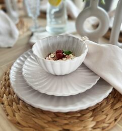 HIT Jídelní sada talířů porcelánová PEARL 18 ks bílá HT-24327901