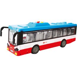 Městský autobus na setrvačník s osvětlením a zvukem - červený