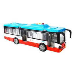 Městský autobus na setrvačník s osvětlením a zvukem - červený