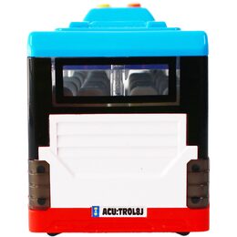 Městský autobus na setrvačník s osvětlením a zvukem - červený