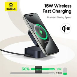 Bezdrátová nabíječka 2v1 Baseus PicoGo Series Qi2 67W kompatibilní s MagSafe černá