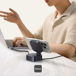 Bezdrátová nabíječka 2v1 Baseus PicoGo Series Qi2 67W kompatibilní s MagSafe černá