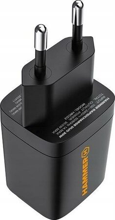 Nabíječka do sítě Hammer RapidCharge Duo 30W, 1xUSB, 1xUSB-C černá