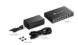 Switch TP-Link ES206GP 2x GLan, 4x GLan s PoE+, 65W, Omáda SDN