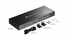 Switch TP-Link ES220GMP 2x GLan, 16x GLan s PoE+, 2x SPF combo, 250W, 19", Omáda SDN