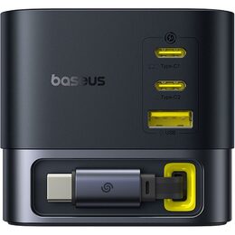 Nabíjecí stanice Baseus Super GaN Charger 100W, 3xUSB-C, USB-A 1m kabel černá