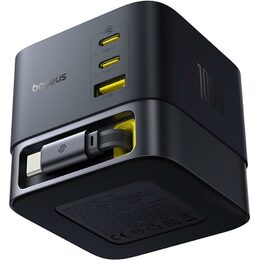 Nabíjecí stanice Baseus Super GaN Charger 100W, 3xUSB-C, USB-A 1m kabel černá