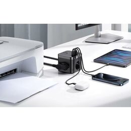 Prodlužovací kabel Baseus PowerCombo Cube 3x zásuvka + 2x USB + 2x USB-C 30W 1.5m černý
