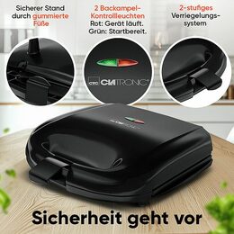 Clatronic ST 3814 BK sendvičovač 2xčtverce