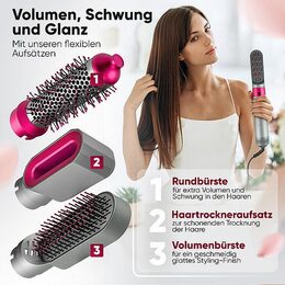 ProfiCare HAS 3132 P Multifunkční kulma na vlasy 1000W šedá/růžová