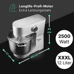 ProfiCook KM 1254 kuchyňský robot XXL 12L, 2500W