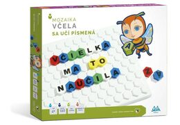 Včela sa učí písmená verze SK mozaika 110ks v krabici 35x29x4cm