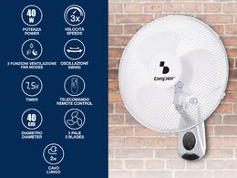 Beper P206VEN600 nástěnný ventilátor 40cm, 40W, DO
