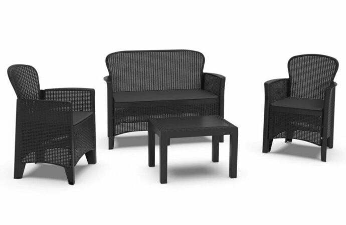 PROGARDEN Zahradní nábytek sada 4 ks + polstry JUNGLE - design. vada KO-042981520sleva