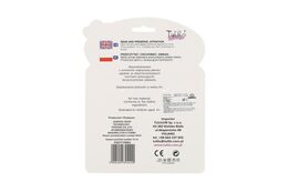 Medvěd plyš 18cm závěs na postýlku/kočárek nat. hrací strojek modrý na kartě v sáčku 0+