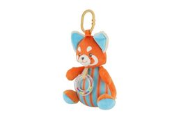 Liška plyš 22cm závěs na postýlku/kočárek natahovací hrací strojek na kartě v sáčku 0+