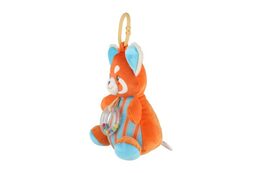 Liška plyš 22cm závěs na postýlku/kočárek natahovací hrací strojek na kartě v sáčku 0+