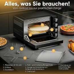 ProfiCook MBG 1277 trouba multi 4v1,30L,pizza kámen