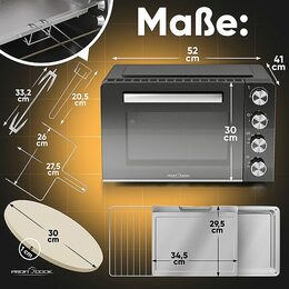 ProfiCook MBG 1277 trouba multi 4v1,30L,pizza kámen