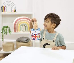 Rainbow Plyšový králíček Petr v tašce Union Jack