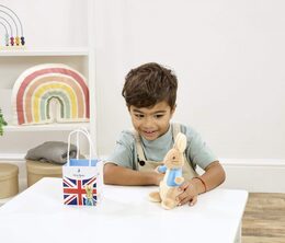 Rainbow Plyšový králíček Petr v tašce Union Jack
