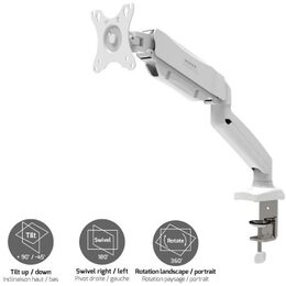 VESA monitor holder 1 arm white PORT