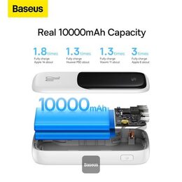 Powerbanka Baseus Qpow Pro 10000mAh, 20W, s kabelem Lightning bílá