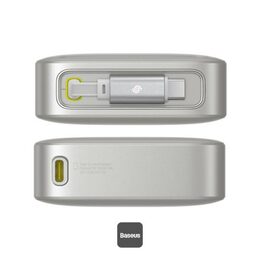 Powerbanka Baseus Free2Pull 20000mAh, 65W, s kabelem USB-C bílá