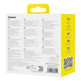 Bluetooth sluchátka Baseus Bowie WM02 bílá