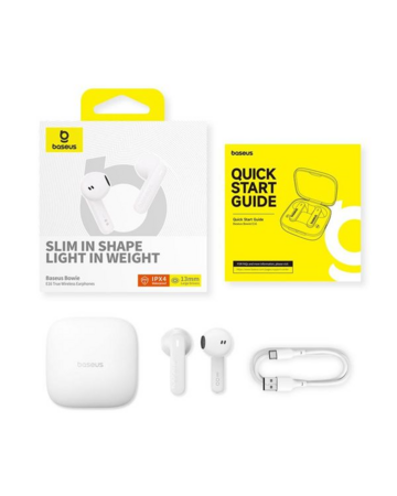 Bluetooth sluchátka Baseus Bowie E16 bílá
