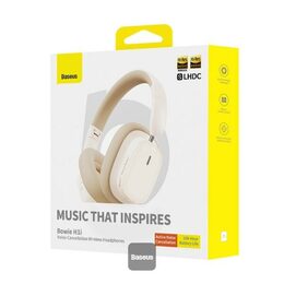 Bluetooth sluchátka Baseus Bowie H1i s ANC bílá