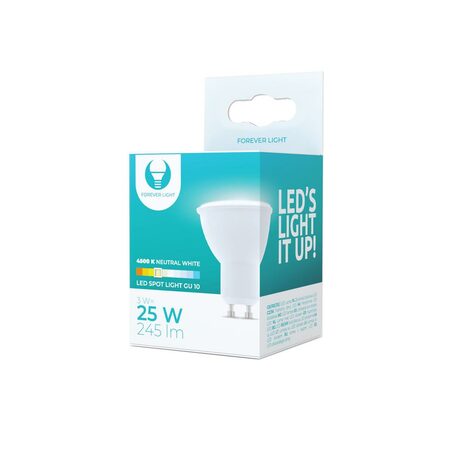 LED žárovka Forever GU10 3W neutrální bílá (4500K)