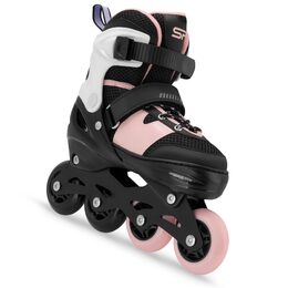 Spokey TRIXIE Dětské kolečkové brusle, černo-růžové, vel. 35-38