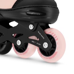 Spokey TRIXIE Dětské kolečkové brusle, černo-růžové, vel. 35-38