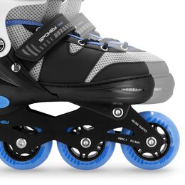 Spokey TRIXIE Dětské kolečkové brusle, černo-modré, vel. 35-38