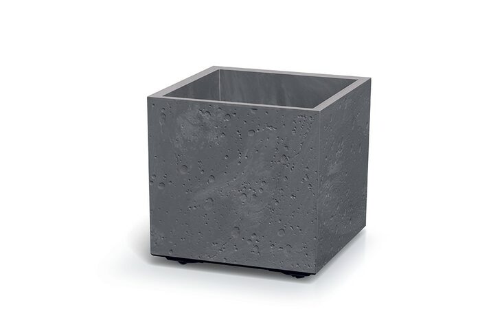 Květináč Prosperplast SIERRA SQUARE beton effect 38,5 cm šedý