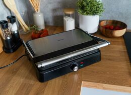 Kontaktní gril 2200 W Huslog stříbrný