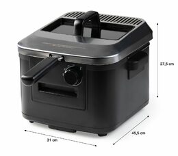 Fritéza s vyjímatelnou nádobou - 4 litry - DOMO DO545FR, Objem: 4 l, Příkon: 200